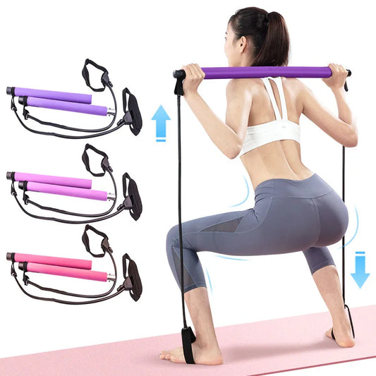 Portable Pilates Bar Kit with Resistance Bands